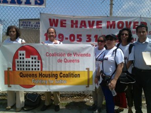 QHC tenant leaders with coordinator Ivan Contreras (far right)
