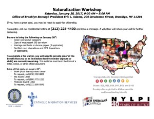 Nationalization Workshop flyer