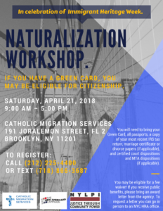 Naturalization Workshop Flyer