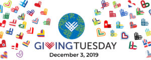 Giving Tuesday Banner with hearts on it
