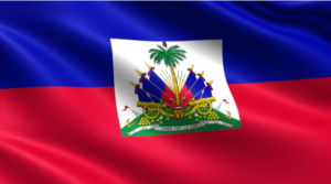 Haitian flag waving