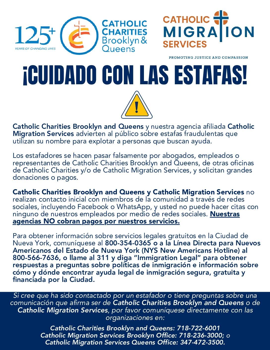 Cuidado con las estafas!